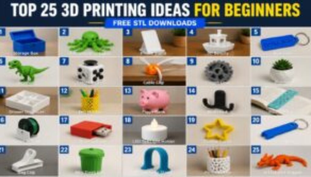 Top 25 3D Printing Ideas for Beginners: Free STL Downloads