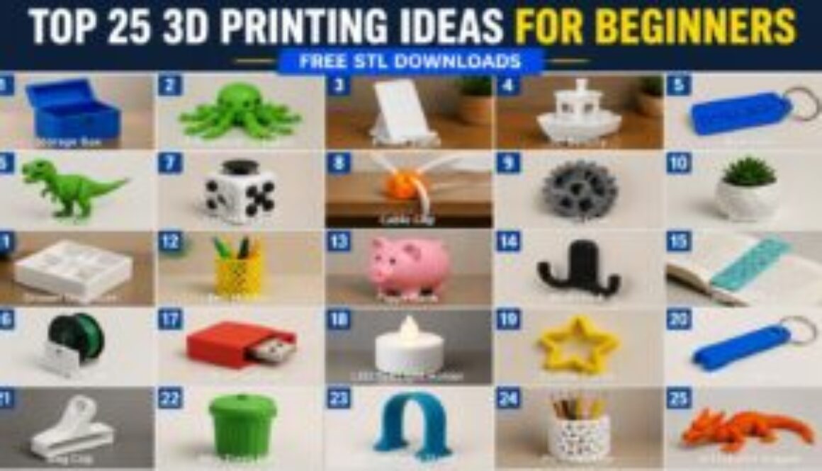 Top 25 3D Printing Ideas for Beginners: Free STL Downloads