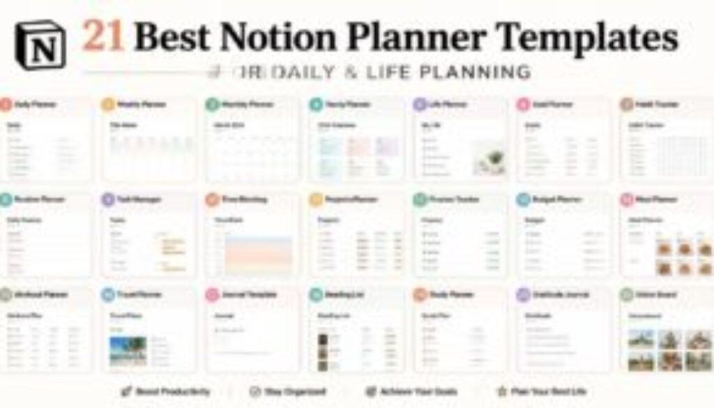 21 Best Notion Planner Templates for Daily & Life Planning