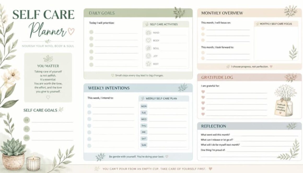 Free Printable Self Care Planner
