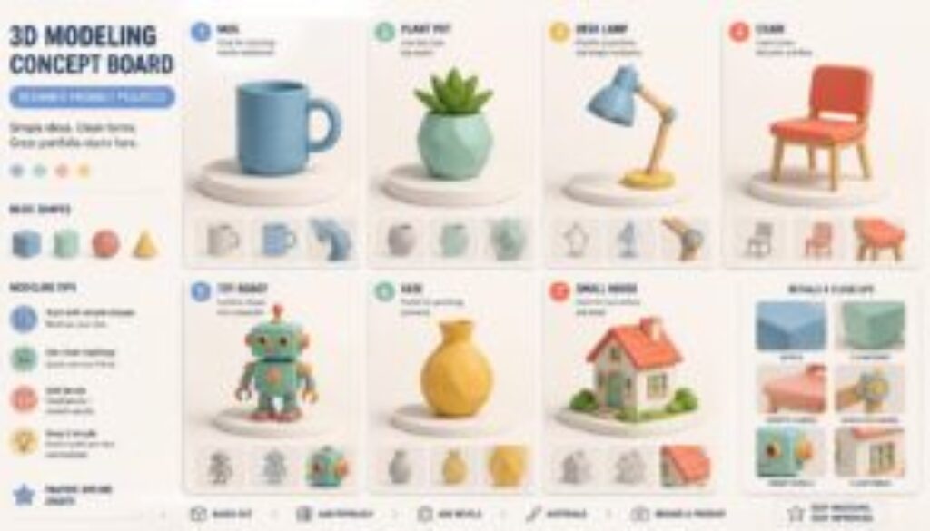 3d modeling ideas for beginners